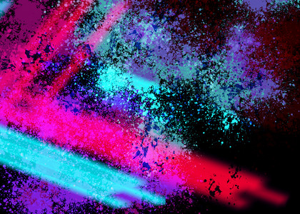 抽象激光霓虹色喷洒斑点背景