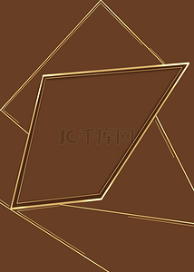 几何简单的金色边框背景