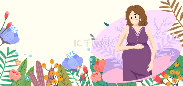 母亲节人物背景背景图片_优雅花卉母亲节人物背景