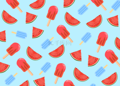 夏季水果西瓜冰棒