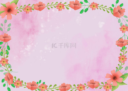 花电脑桌面背景图片_粉色可爱春季花卉背景