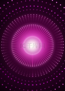 光效多边形紫色圆环和线条