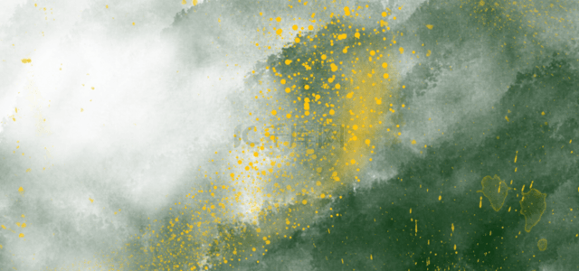 古风山水绿色水彩背景