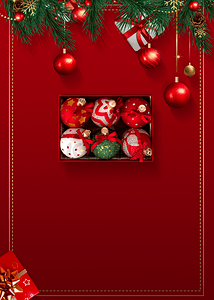红色礼物圣诞节背景