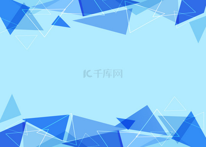 纯色背景图背景图片_蓝色三角形素材科技商务背景素材图