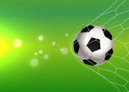 足球背景图片_足球球筐绿色发光