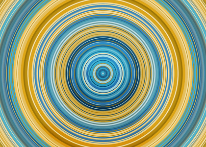 蓝黄色渐变抽象圆圈线圈背景