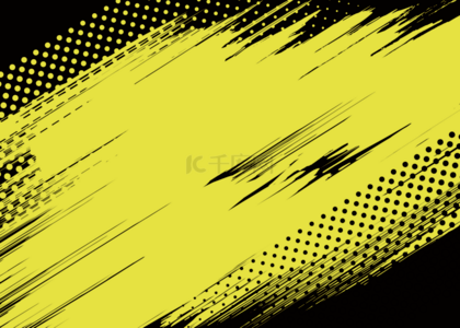 黄黑双色线条圆点抽象渐变背景