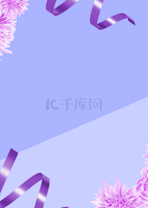 纯色背景图片_紫色拼接干净质感花卉背景