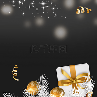 礼物背景图片_圣诞节明亮星点和礼物背景
