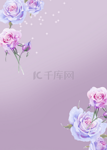 紫色简单几何创意花朵背景
