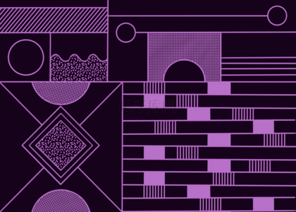 不规则方块背景图片_紫色抽象几何线条不规则复古背景
