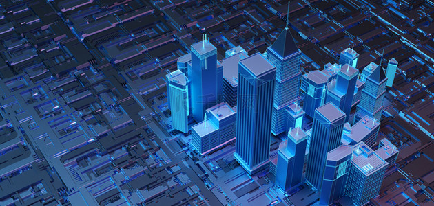 科技感建筑背景图片_城市科技城市科技背景