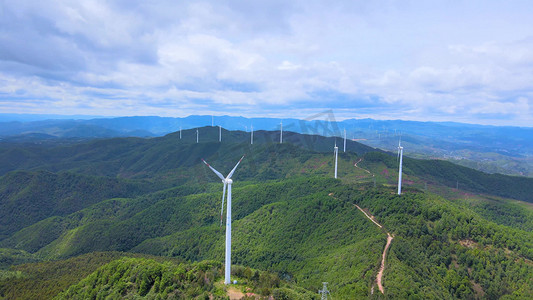 福建电力摄影照片_中国能源风力发电基站摄影影图