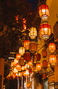 中式古典摄影照片_复古古典喜庆中式灯笼摄影图配图元宵节元宵