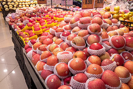 鲜果苹果新鲜食品超市摄影图配图