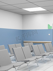 医院室内办公休息区设计摄影图配图