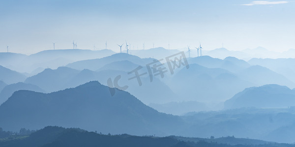 风景清晨山峦山上无摄影图配图