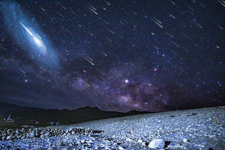 星空星座银河宇宙背景摄影图配图