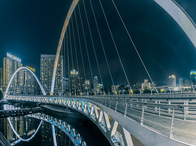 贵州桥摄影照片_桥梁晚上桥贵阳摄影摄影图配图
