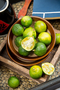 青桔柠檬美味生鲜水果摄影图配图