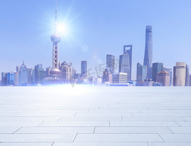 上海东方明珠白天时光陆家嘴建筑建筑倒影摄影图摄影图配图智慧城市