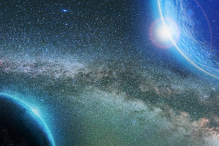 星空星河星空未来科技宇宙探索星际冒险星球联动