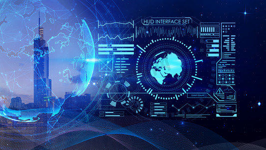 科技纵深摄影照片_信息技术数据科技界面摄影图配图