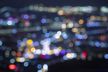 夜景虚化摄影照片_夜景光斑夜晚光斑城市无摄影图配图