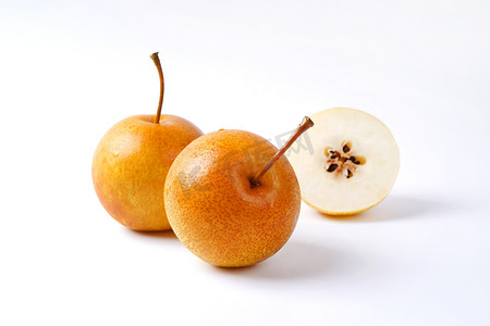 脆甜营养水果新鲜秋月梨摄影图配图