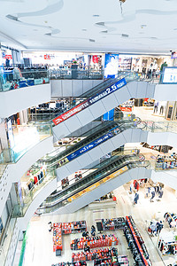商场白天楼梯购物中心消费摄影图配图