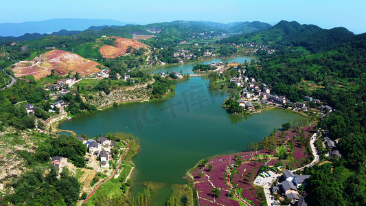 重庆斐然湖唯美自然风景田园风光