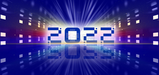 2022年科技蓝背景