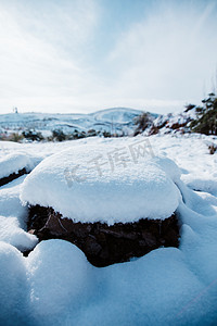 雪景风光摄影照片_雪地冬天积雪室外无摄影图配图