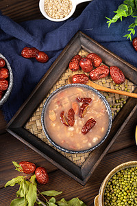 腊八节红枣营养粥传统美食摄影图配图