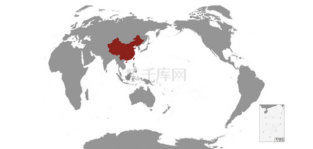 世界地图灰色简约