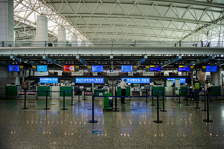 广州机场摄影照片_广州广州机场飞机场候客厅出行摄影图配图