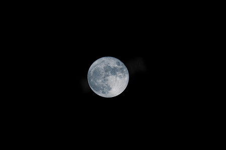 中秋圆月晚上月球天空圆月摄影图配图