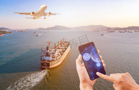 物流运输科技摄影照片_物流运输贸易科技航运摄影图配图