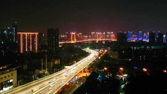 武汉城市地标鹦鹉洲长江大桥