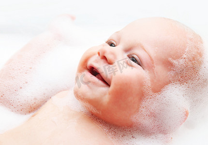 婴儿沐浴摄影照片_小宝宝洗澡