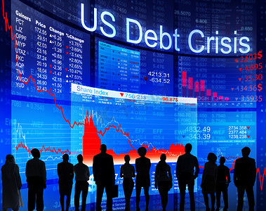 科技股票人们讨论关于我们债务危机