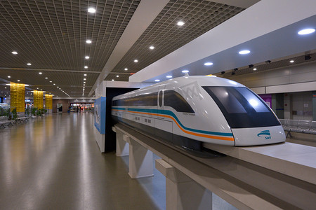 游览观光摄影照片_上海磁悬浮列车-上海磁浮交通