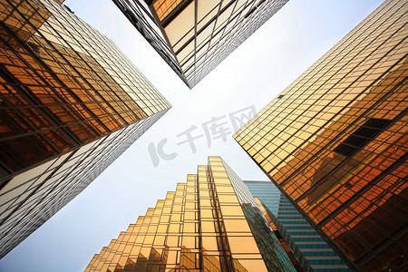 城市商务几何摄影照片_现代商业建筑城市建筑商务办公楼
