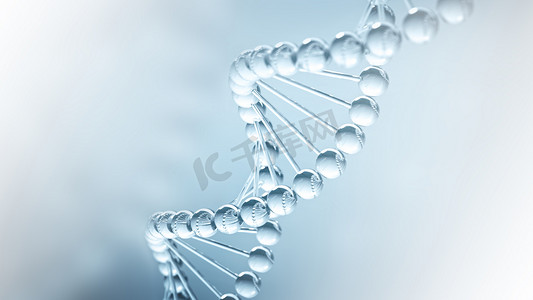 蓝色背景摄影照片_dna 科学背景