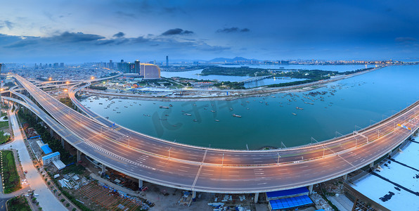 城市建筑风景大桥海景