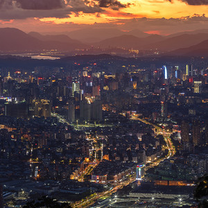 中国福州市夜景