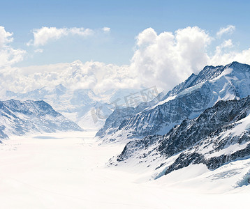 少女山冈摄影照片_伟大 aletsch 冰川少女峰阿尔卑斯山瑞士