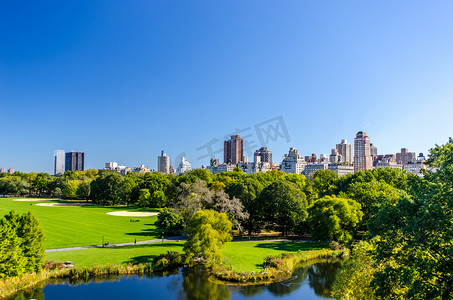 纽约州摄影照片_到了曼哈顿的中央公园视图