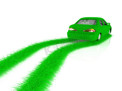 青草覆盖汽车-生态绿色运输